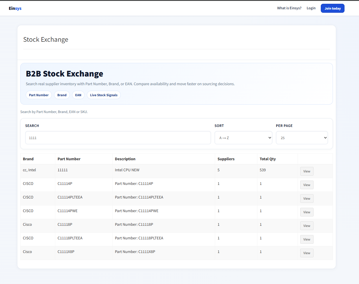 Public discovery view for non-member stock exchange visitors.